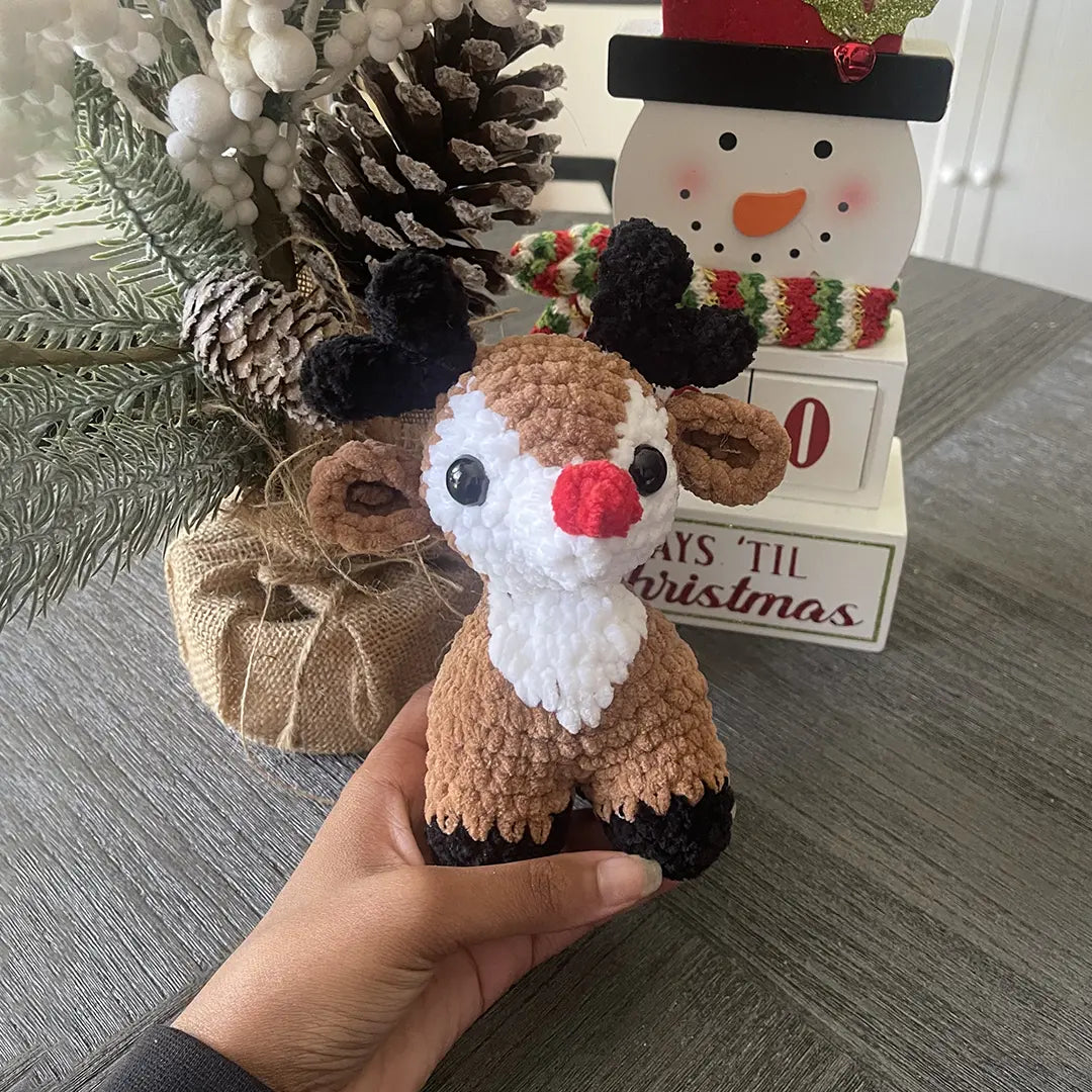 Handmade Crochet - Rudolf the Reindeer - Holding