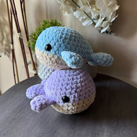 handmade jumbo whale plushie