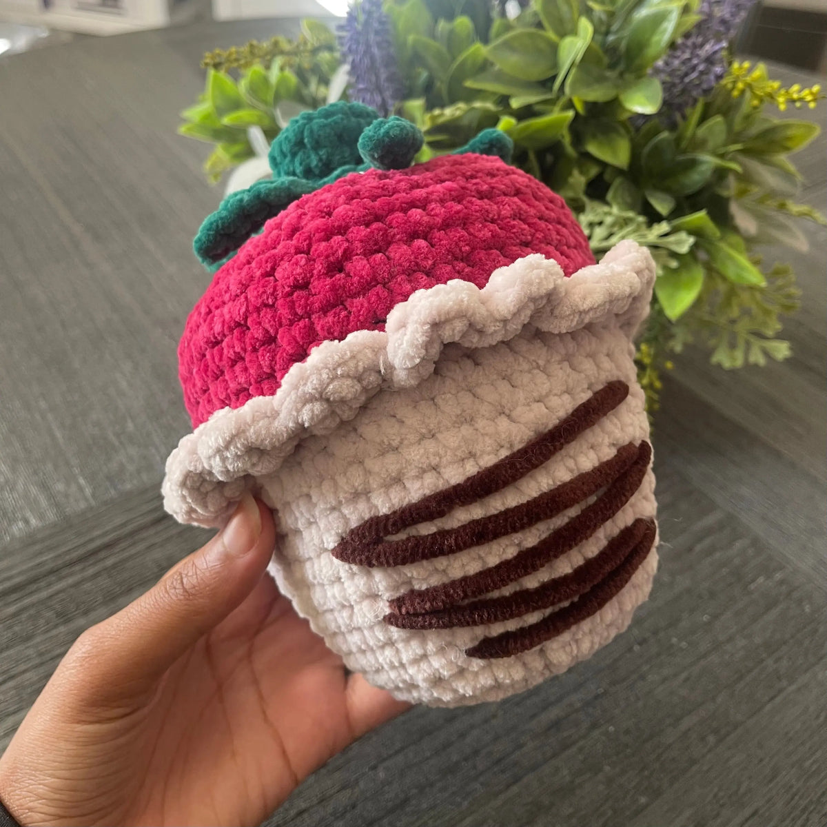 Handmade Crochet - Caramel with Dark
