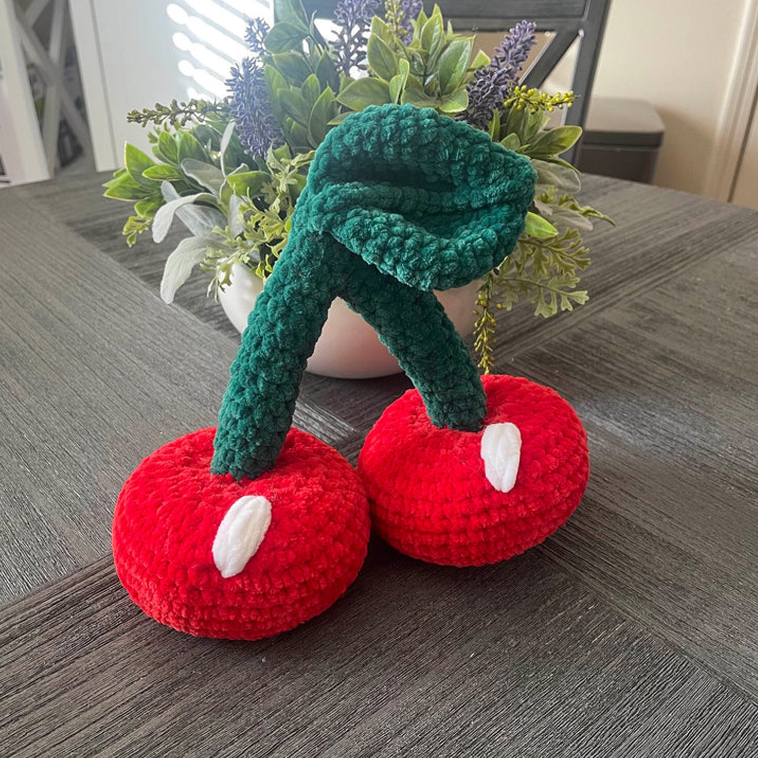 crochet cherry plushie