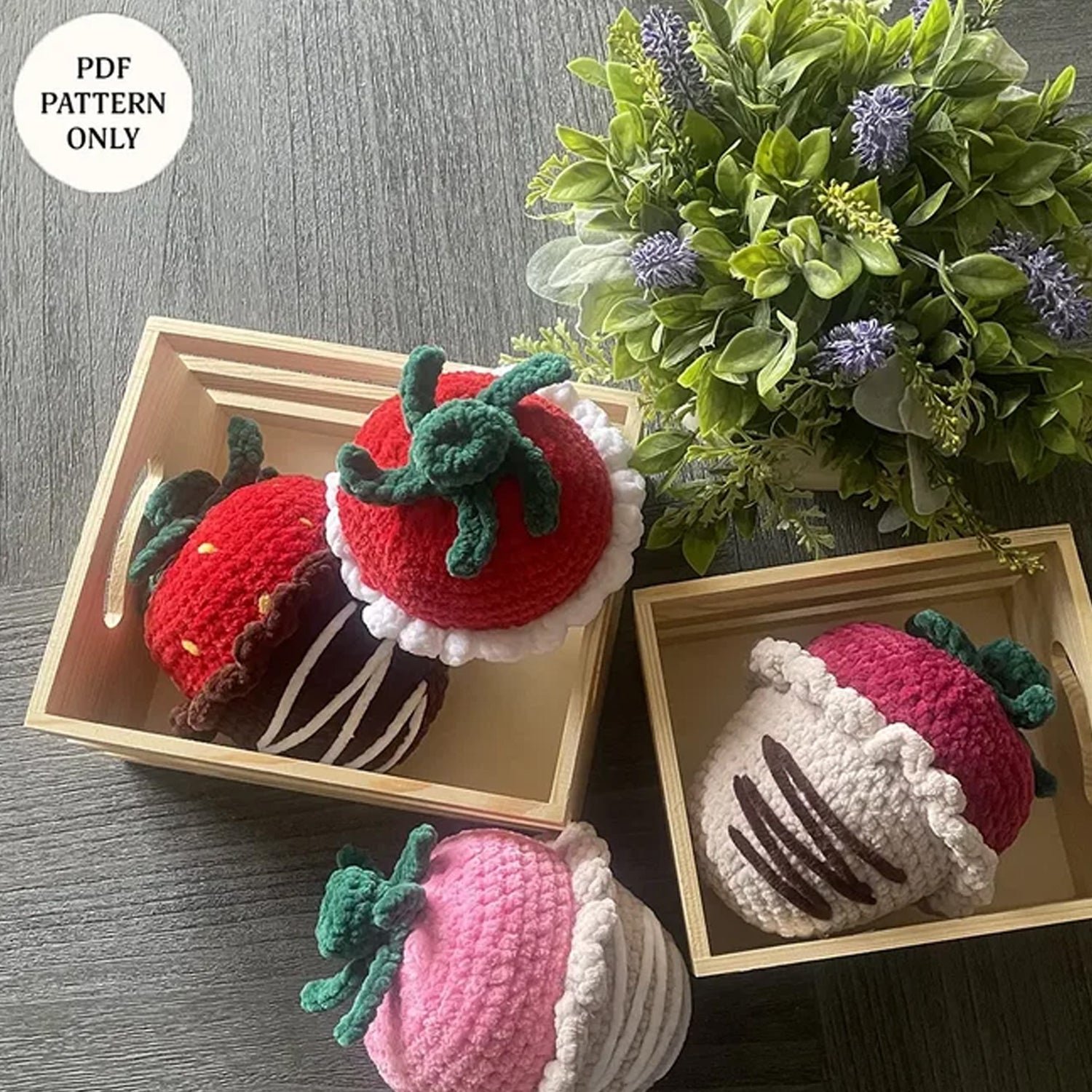 chocolate strawberry crochet pattern