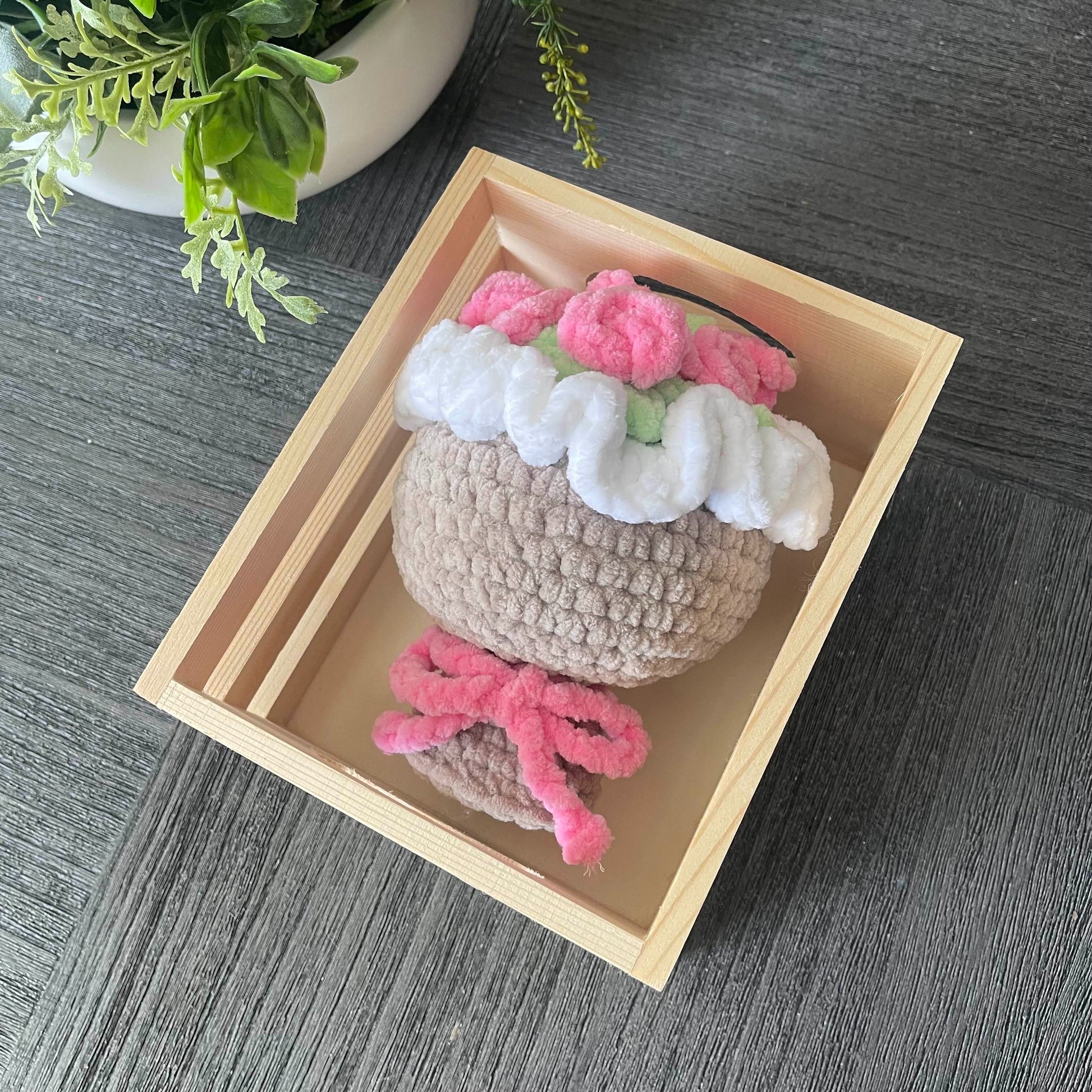 pink flower bouquet plushie