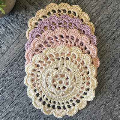 Doily Coaster (4 pack) • Available in multi and winter white