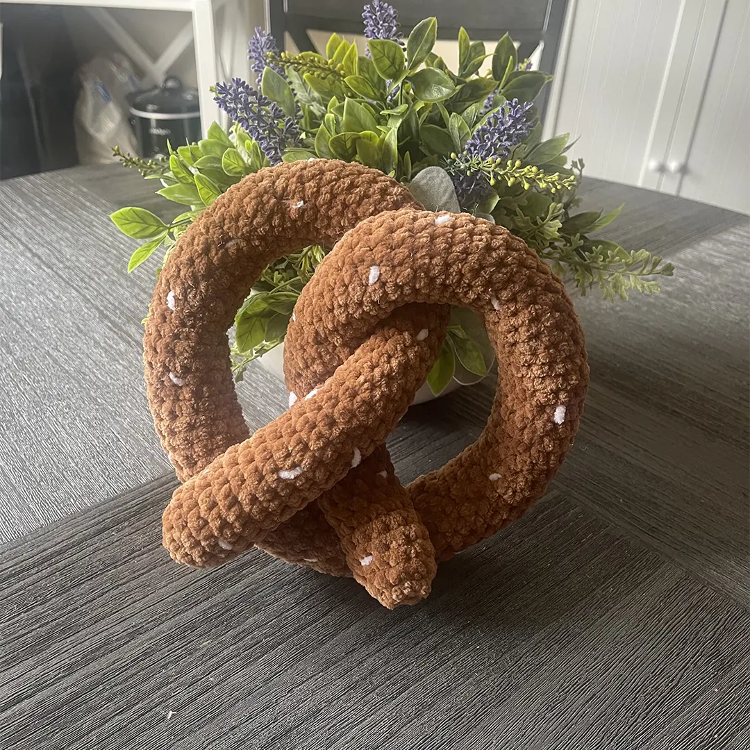 Handmade Crochet - Pretzel Plushie
